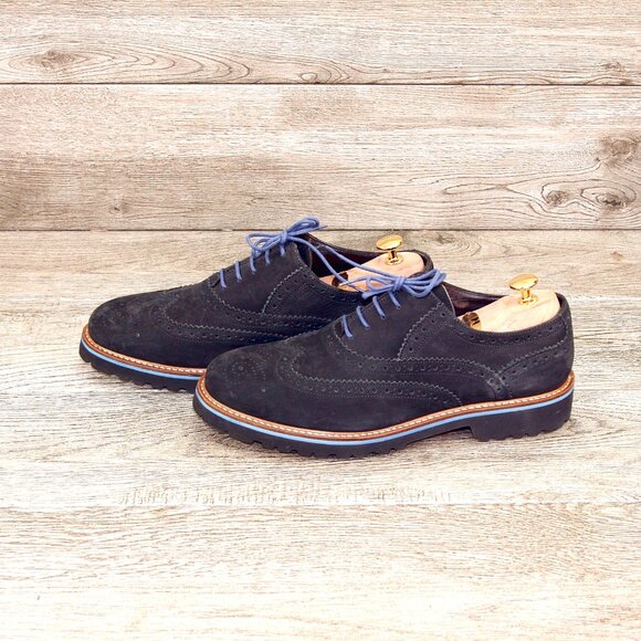 * NIB * $395 Nordstrom BRUNO MAGLI Oxford 8 M Black Suede * add $15 new Trees main image 7